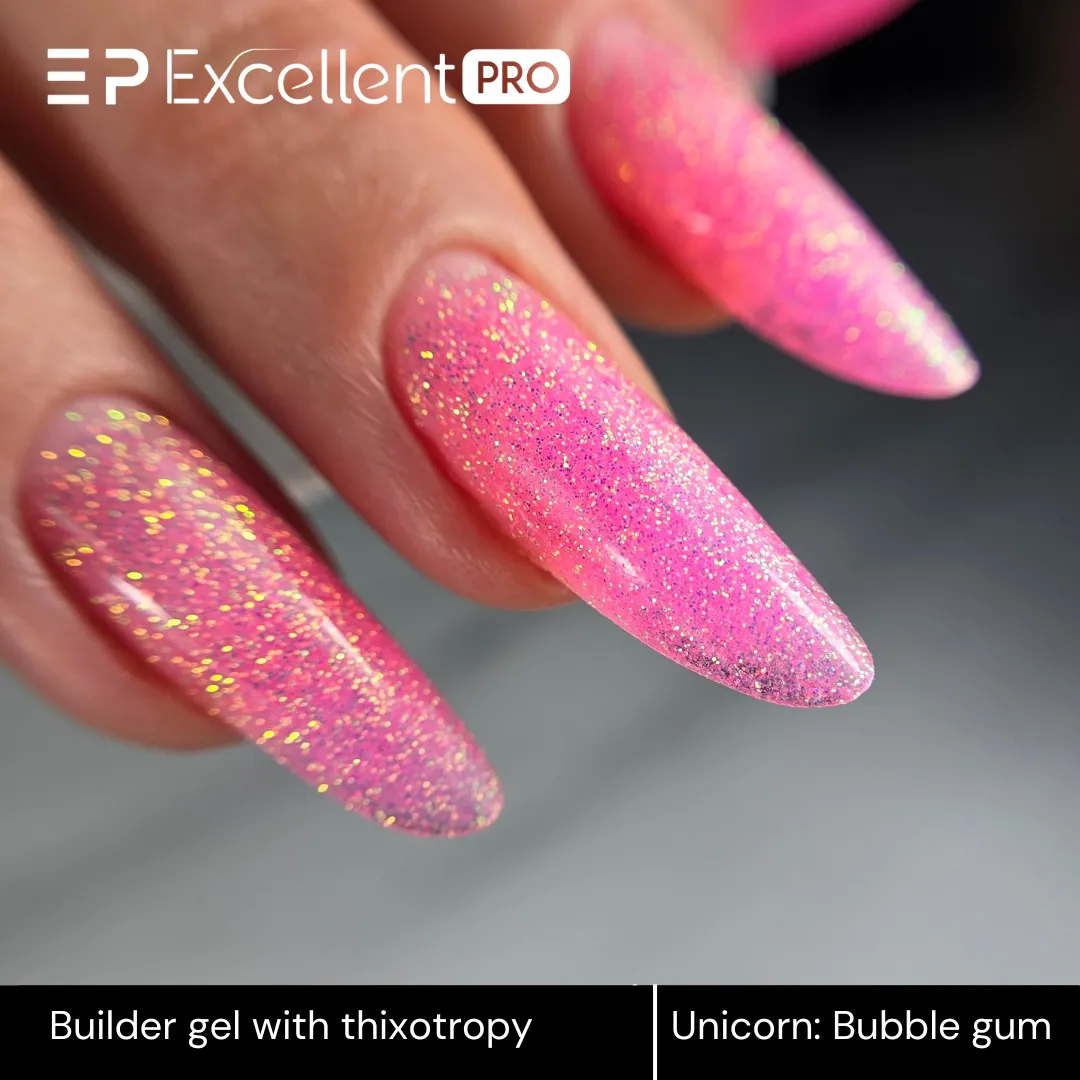 Stylizacja paznokci Excellent PRO - SMALL Unicorn: Bubble Gum - 15g