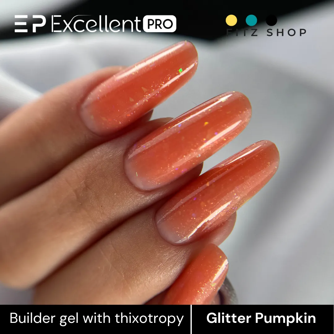 Stylizacja paznokci Excellent PRO - col10: GLITTER PUMPKIN- 15g