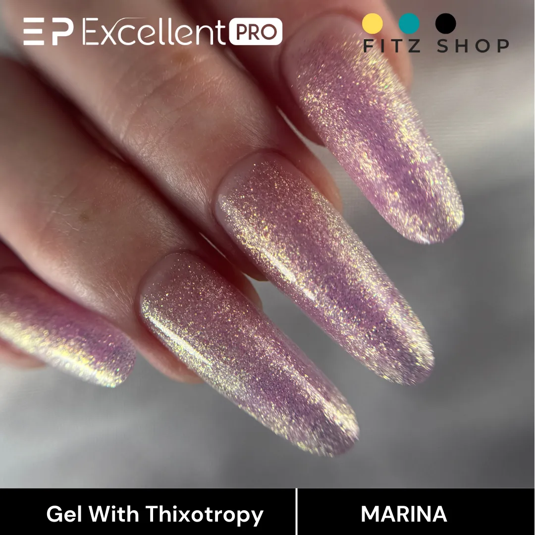 Stylizacja paznokci Excellent PRO - Excellent PRO Thixotropy gel with effect MARINA 15g
