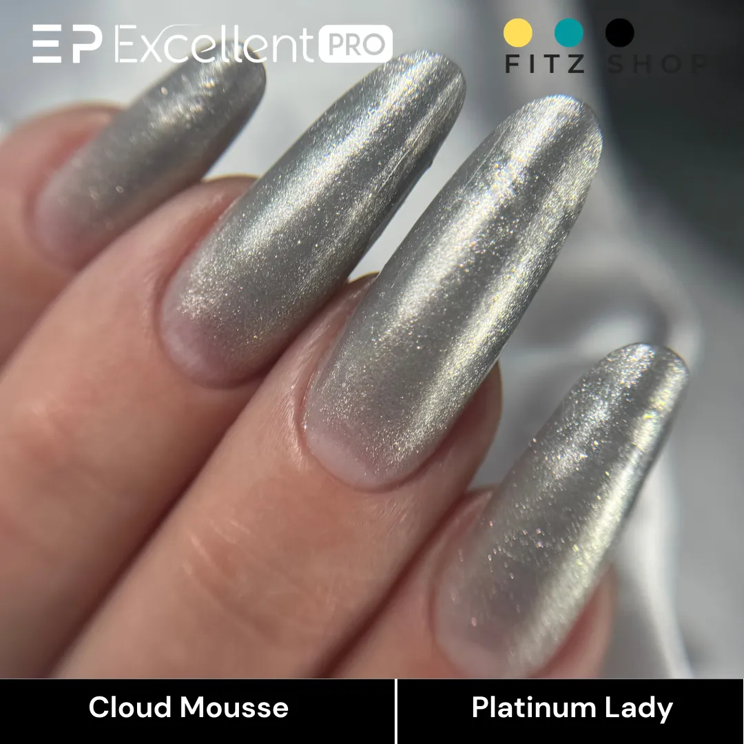 Stylizacja paznokci Excellent PRO - Cloud Mousse: Platinum Lady - 15g