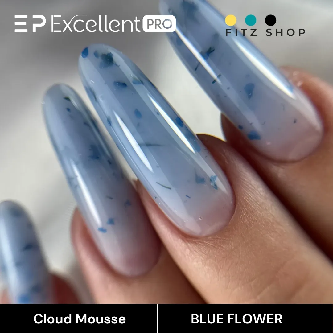 Stylizacja paznokci Excellent PRO - Excellent PRO Cloud Mousse BLUE FLOWER 15g