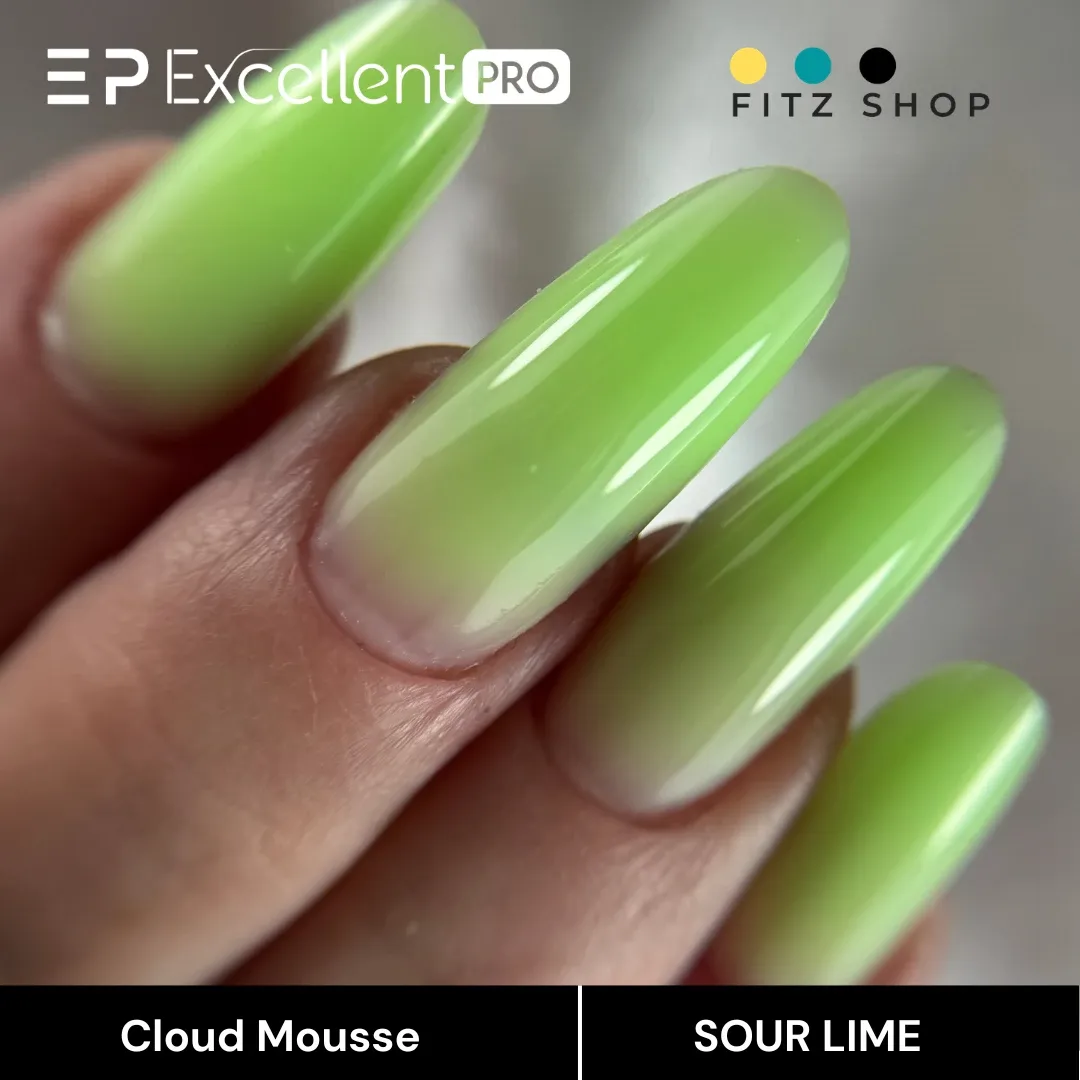 Stylizacja paznokci Excellent PRO - Excellent PRO Cloud Mousse SOUR LIME 15g