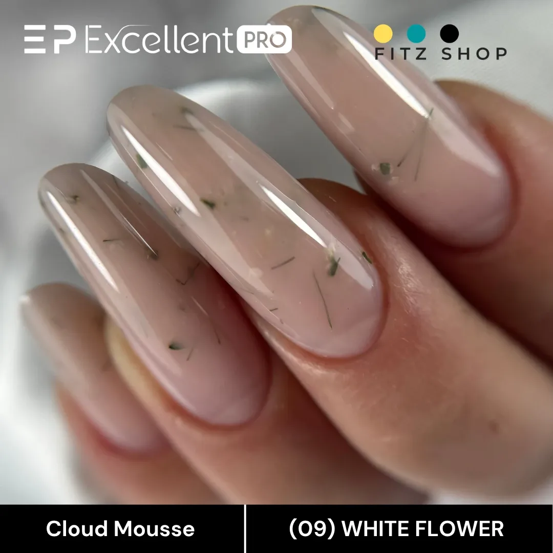 Stylizacja paznokci Excellent PRO - Excellent PRO Cloud Mousse WHITE FLOWER 15g