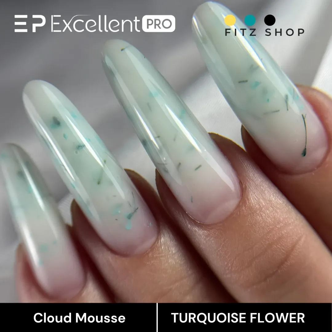 Stylizacja paznokci Excellent PRO - Excellent PRO Cloud Mousse TURQUOISE FLOWER 15g