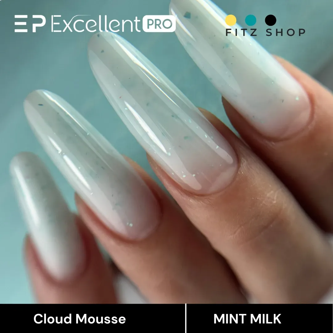 Stylizacja paznokci Excellent PRO - Excellent PRO Cloud Mousse MINT MILK 15g