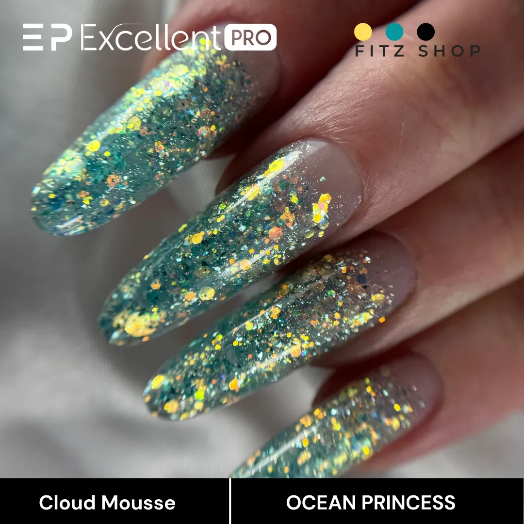 Stylizacja paznokci Excellent PRO - Excellent PRO Cloud Mousse OCEAN PRINCESS 15g